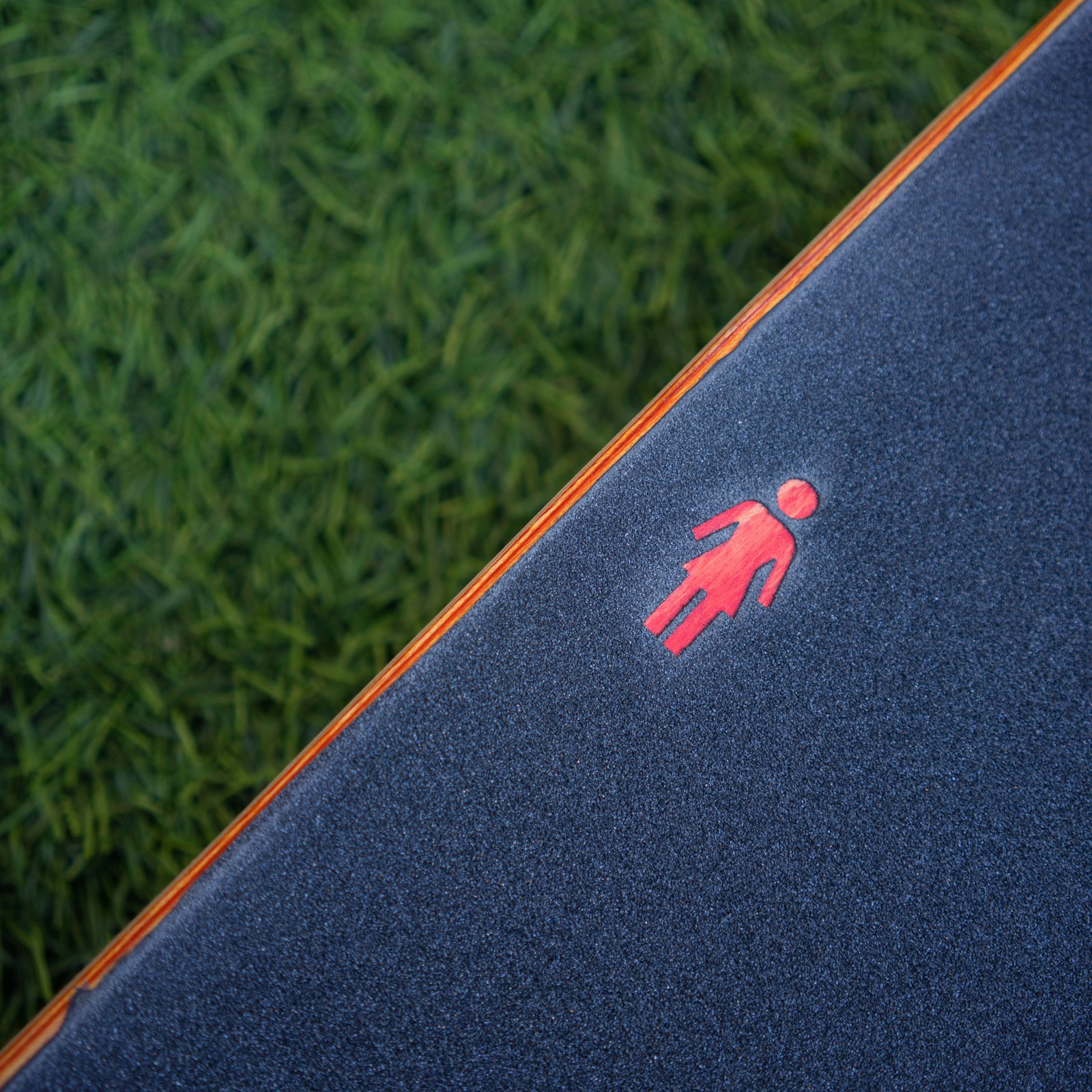 Close up detail of a skateboard deck graphic